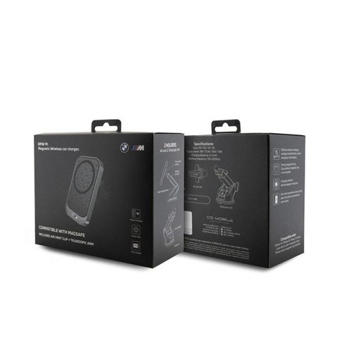 BMW MagSafe M Edition - Magnetyczny uchwyt samochodowy z ładowaniem bezprzewodowym 15W (czarny) BMW MagSafe M Edition - Magnetyczny uchwyt samochodowy z ładowaniem bezprzewodowym 15W (czarny)