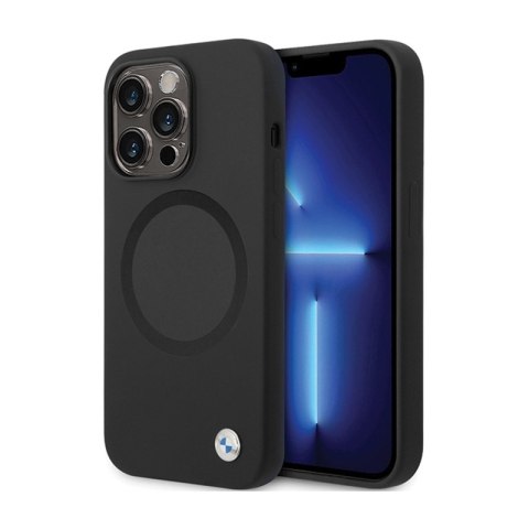 BMW Signature Liquid Silicone MagSafe - Etui iPhone 14 Pro Max (czarny) BMW Signature Liquid Silicone MagSafe - Etui iPhone 14 Pro Max (czarny)