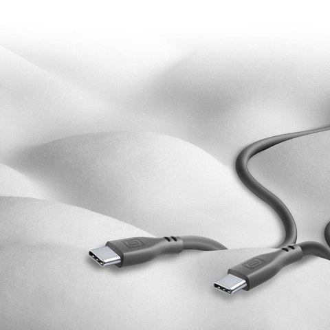 Cellularline Soft Cable - Kabel USB-C do USB-C 1.2 m (czarny) Cellularline Soft Cable - Kabel USB-C do USB-C 1.2 m (czarny)