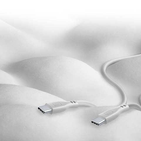 Cellularline Soft Cable - Kabel USB-C do USB-C 1.2 m (szary) Cellularline Soft Cable - Kabel USB-C do USB-C 1.2 m (szary)
