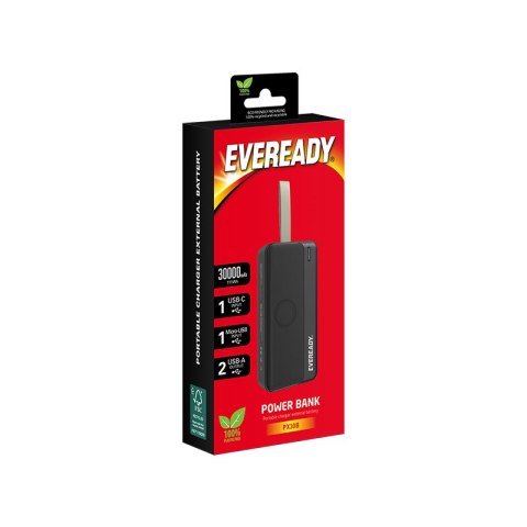 Eveready PX30B - Powerbank 30000 mAh 2x USB-A (Czarny) Eveready PX30B - Powerbank 30000 mAh 2x USB-A (Czarny)