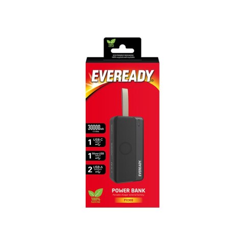 Eveready PX30B - Powerbank 30000 mAh 2x USB-A (Czarny) Eveready PX30B - Powerbank 30000 mAh 2x USB-A (Czarny)