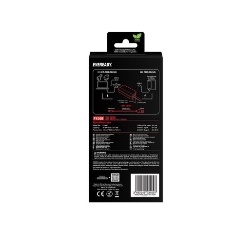 Eveready PX30B - Powerbank 30000 mAh 2x USB-A (Czarny) Eveready PX30B - Powerbank 30000 mAh 2x USB-A (Czarny)