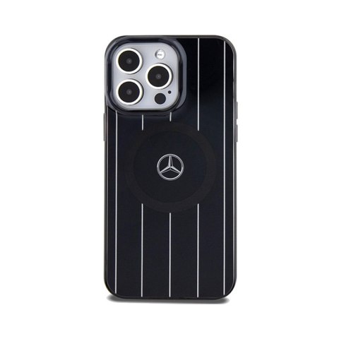 Mercedes Double Layer Crossed Lines MagSafe - Etui iPhone 15 Pro (czarny) Mercedes Double Layer Crossed Lines MagSafe - Etui iPhone 15 Pro (czarny)