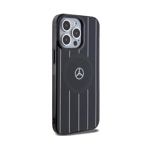 Mercedes Double Layer Crossed Lines MagSafe - Etui iPhone 15 Pro (czarny) Mercedes Double Layer Crossed Lines MagSafe - Etui iPhone 15 Pro (czarny)