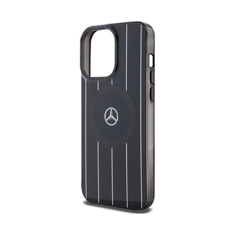 Mercedes Double Layer Crossed Lines MagSafe - Etui iPhone 15 Pro (czarny) Mercedes Double Layer Crossed Lines MagSafe - Etui iPhone 15 Pro (czarny)