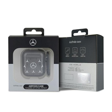 Mercedes Large Star Pattern - Etui AirPods 1/2 gen (czarny) Mercedes Large Star Pattern - Etui AirPods 1/2 gen (czarny)