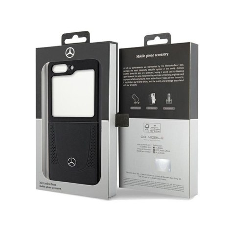 Mercedes Leather Urban Line - Etui Samsung Z Flip 5 (czarny) Mercedes Leather Urban Line - Etui Samsung Z Flip 5 (czarny)