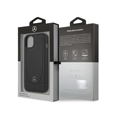 Mercedes Leather Urban Line - Etui iPhone 15 Plus (czarny) Mercedes Leather Urban Line - Etui iPhone 15 Plus (czarny)