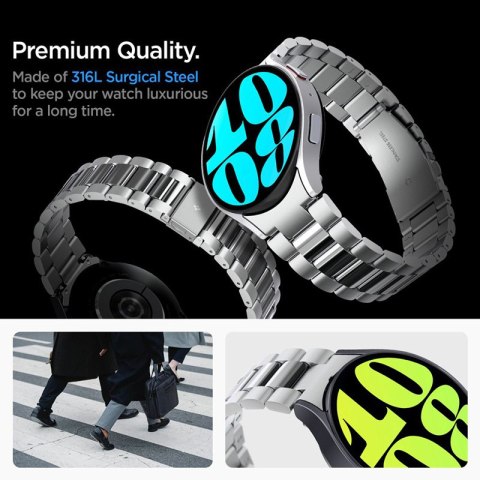 Spigen Modern Fit Band - Bransoleta do Samsung Galaxy Watch 6 44 mm (Srebrny) Spigen Modern Fit Band - Bransoleta do Samsung Galaxy Watch 6 44 mm (Srebrny)