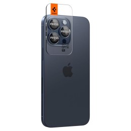 Spigen Optik Pro GLAS.TR EZ Fit Camera Protector 2-Pack - Szkło ochronne na obiektyw do iPhone 15 Pro / 15 Pro Max / iPhone 14 P