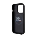 BMW Leather Carbon Blue Line MagSafe - Etui iPhone 15 Pro Max (czarny)
