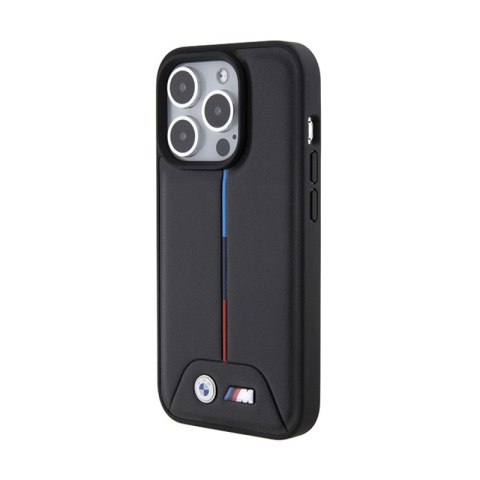 BMW Quilted Tricolor - Etui iPhone 15 Pro (czarny) BMW Quilted Tricolor - Etui iPhone 15 Pro (czarny)
