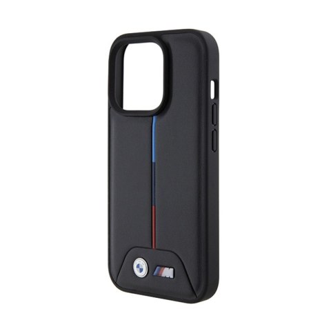 BMW Quilted Tricolor - Etui iPhone 15 Pro (czarny) BMW Quilted Tricolor - Etui iPhone 15 Pro (czarny)