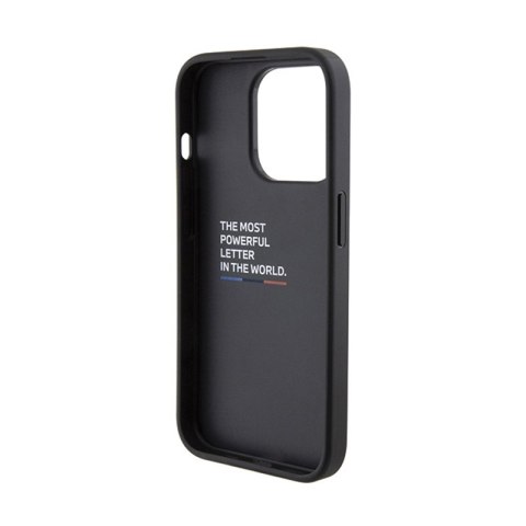 BMW Quilted Tricolor - Etui iPhone 15 Pro (czarny) BMW Quilted Tricolor - Etui iPhone 15 Pro (czarny)