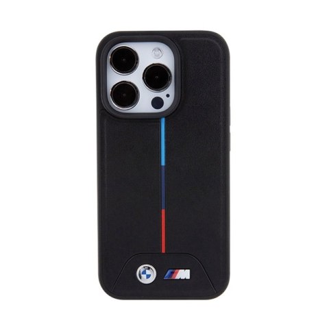 BMW Quilted Tricolor MagSafe - Etui iPhone 15 Pro (czarny) BMW Quilted Tricolor MagSafe - Etui iPhone 15 Pro (czarny)