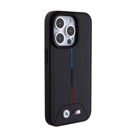 BMW Quilted Tricolor MagSafe - Etui iPhone 15 Pro (czarny) BMW Quilted Tricolor MagSafe - Etui iPhone 15 Pro (czarny)