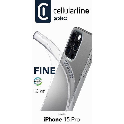 Cellularline Fine - Etui iPhone 15 Pro (przezroczysty) Cellularline Fine - Etui iPhone 15 Pro (przezroczysty)