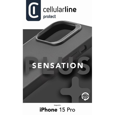 Cellularline Sensation Plus - Etui iPhone 15 Pro z powłoką MICROBAN (czarny) Cellularline Sensation Plus - Etui iPhone 15 Pro z powłoką MICROBAN (czarny)
