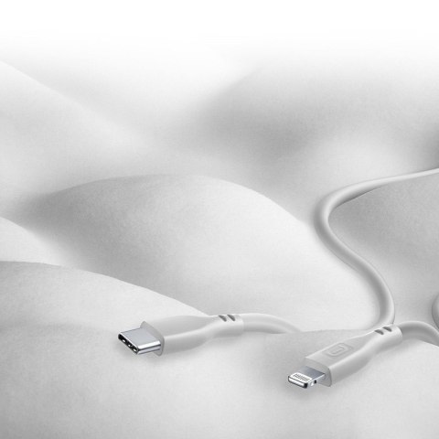 Cellularline Soft Cable - Kabel USB-C do Lightning certyfikat MFi 1.2 m (szary) Cellularline Soft Cable - Kabel USB-C do Lightning certyfikat MFi 1.2 m (szary)