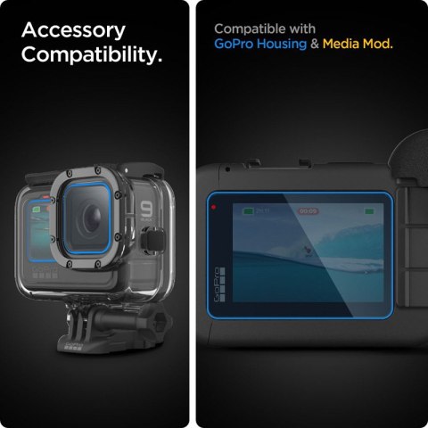 Spigen Glas.TR Slim + Film 2-Set - Zestaw szkieł i folii do GoPro Hero 12 / 11 / 10 / 9 (2 zestawy) Spigen Glas.TR Slim + Film 2-Set - Zestaw szkieł i folii do GoPro Hero 12 / 11 / 10 / 9 (2 zestawy)