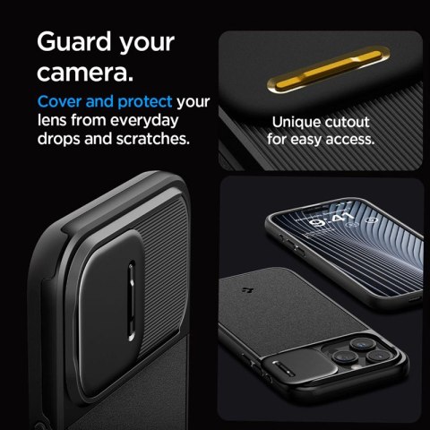 Spigen Optik Armor Mag MagSafe - Etui do iPhone 15 Pro Max (Czarny) Spigen Optik Armor Mag MagSafe - Etui do iPhone 15 Pro Max (Czarny)