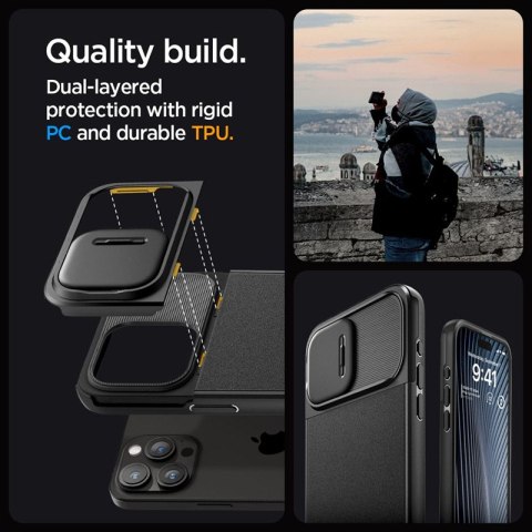 Spigen Optik Armor Mag MagSafe - Etui do iPhone 15 Pro Max (Czarny) Spigen Optik Armor Mag MagSafe - Etui do iPhone 15 Pro Max (Czarny)