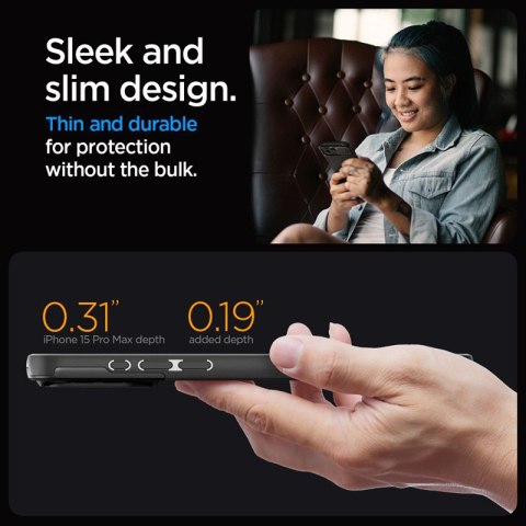 Spigen Optik Armor Mag MagSafe - Etui do iPhone 15 Pro Max (Czarny) Spigen Optik Armor Mag MagSafe - Etui do iPhone 15 Pro Max (Czarny)