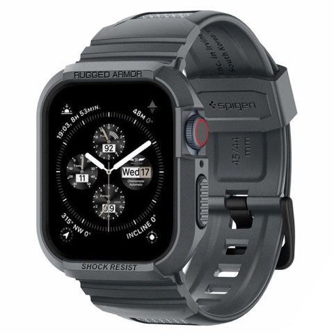Spigen Rugged Armor Pro - Pasek z obudową do Apple Watch 4/5/6/7/8/9/SE 44/45 mm (Dark Grey) Spigen Rugged Armor Pro - Pasek z obudową do Apple Watch 4/5/6/7/8/9/SE 44/45 mm (Dark Grey)