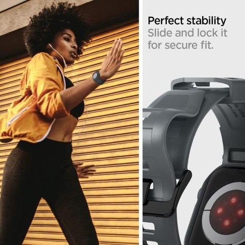 Spigen Rugged Armor Pro - Pasek z obudową do Apple Watch 4/5/6/7/8/9/SE 44/45 mm (Dark Grey) Spigen Rugged Armor Pro - Pasek z obudową do Apple Watch 4/5/6/7/8/9/SE 44/45 mm (Dark Grey)