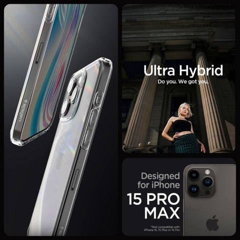 Spigen Ultra Hybrid - Etui do iPhone 15 Pro Max (Przezroczysty) Spigen Ultra Hybrid - Etui do iPhone 15 Pro Max (Przezroczysty)