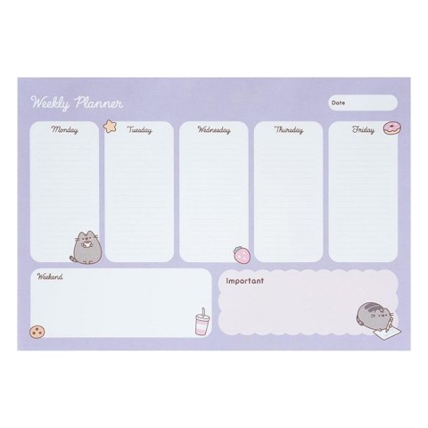 Pusheen - Planner tygodniowy z kolekcji Moments 54 strony A4 Pusheen - Planner tygodniowy z kolekcji Moments 54 strony A4