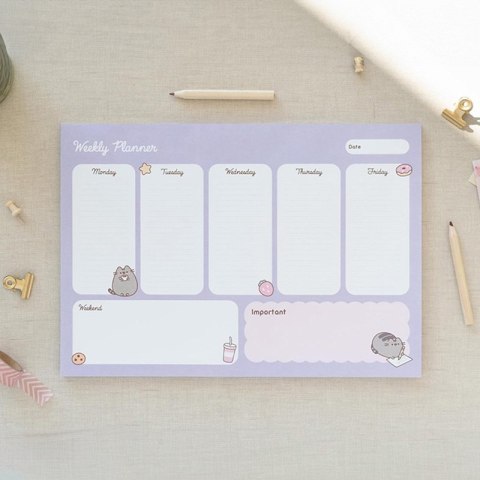 Pusheen - Planner tygodniowy z kolekcji Moments 54 strony A4 Pusheen - Planner tygodniowy z kolekcji Moments 54 strony A4