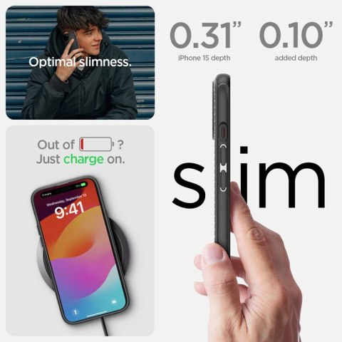 Spigen Mag Armor MagSafe - Etui do iPhone 15 (Matte Black) Spigen Mag Armor MagSafe - Etui do iPhone 15 (Matte Black)