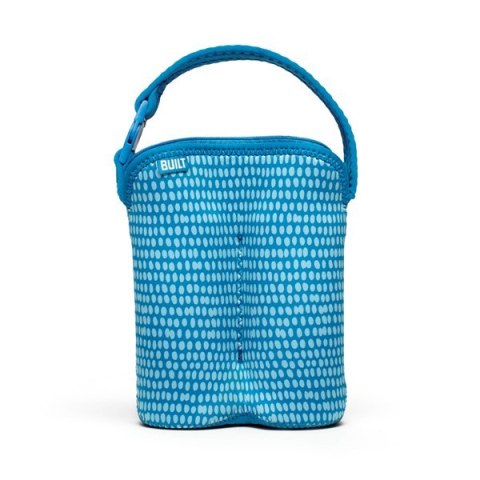 BUILT Bottle Buddy - Termoopakowanie do butelek podwójne (Dribble Dots Blue) BUILT Bottle Buddy - Termoopakowanie do butelek podwójne (Dribble Dots Blue)