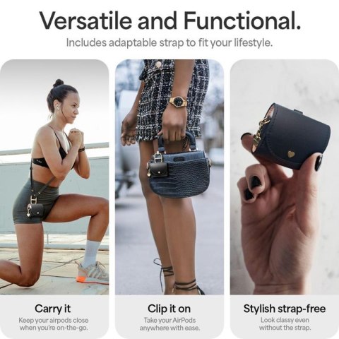 Spigen Cyrill Mini Bag - Etui z paskiem do Apple AirPods 4 (Czarny) Spigen Cyrill Mini Bag - Etui z paskiem do Apple AirPods 4 (Czarny)