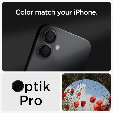 Spigen Optik Pro GLAS.TR EZ Fit Camera Protector 2-Pack - Szkło ochronne na obiektyw do iPhone 16 / 16 Plus (2 szt) (Czarny) Spigen Optik Pro GLAS.TR EZ Fit Camera Protector 2-Pack - Szkło ochronne na obiektyw do iPhone 16 / 16 Plus (2 szt) (Czarny)