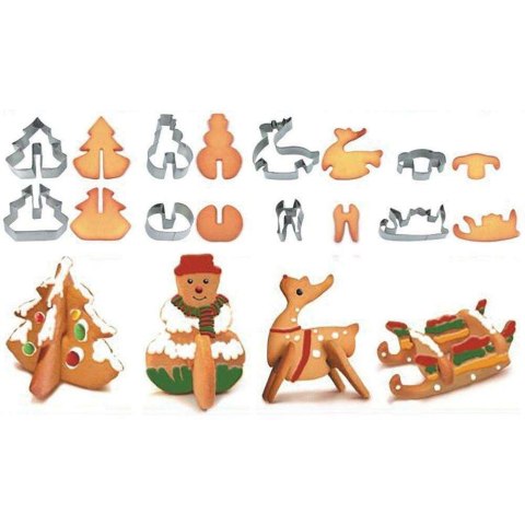 LA CUCINA WYKRAWACZE DO CIASTECZEK PIERNICZNKÓW ŚWIĄTECZNYCH 3D LA CUCINA WYKRAWACZE DO CIASTECZEK PIERNICZNKÓW ŚWIĄTECZNYCH 3D