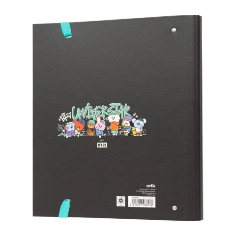 BT21 - Segregator A4 z kolekcji Street Mood (4 ringi, gumka) BT21 - Segregator A4 z kolekcji Street Mood (4 ringi, gumka)
