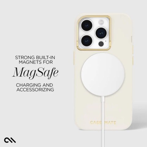Case-Mate Silicone MagSafe - Etui iPhone 15 Pro (Beige) Case-Mate Silicone MagSafe - Etui iPhone 15 Pro (Beige)
