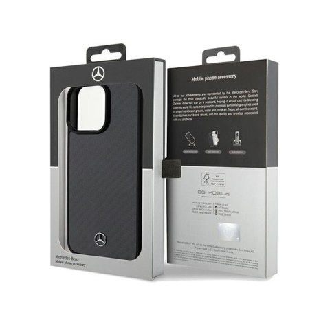 Mercedes Carbon Fiber Dynamic - Etui iPhone 15 Pro Max (czarny) Mercedes Carbon Fiber Dynamic - Etui iPhone 15 Pro Max (czarny)