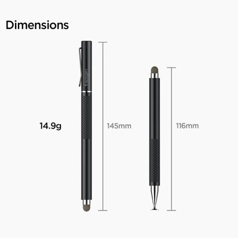 Spigen Universal Stylus Pen - Uniwersalny rysik do ekranu dotykowego (Czarny) Spigen Universal Stylus Pen - Uniwersalny rysik do ekranu dotykowego (Czarny)