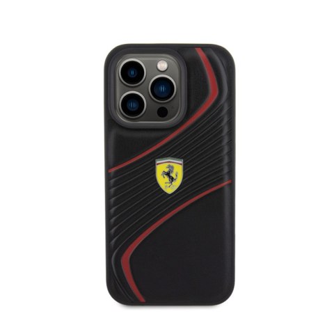Ferrari Twist Metal Logo - Etui iPhone 15 Pro (czarny) Ferrari Twist Metal Logo - Etui iPhone 15 Pro (czarny)