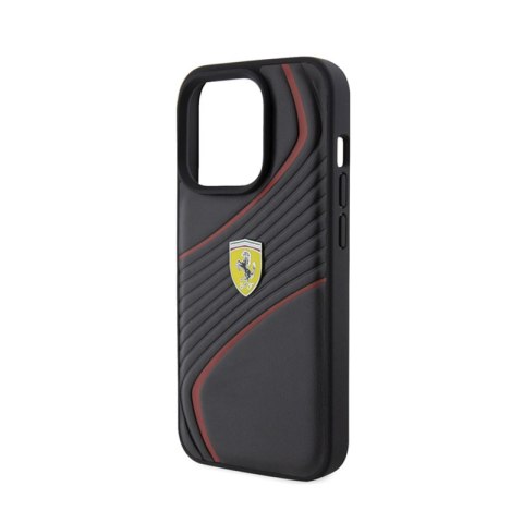 Ferrari Twist Metal Logo - Etui iPhone 15 Pro (czarny) Ferrari Twist Metal Logo - Etui iPhone 15 Pro (czarny)