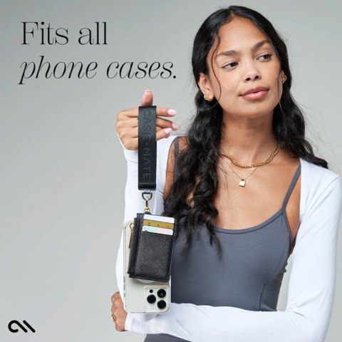 Case-Mate Essential Phone Strap with Wallet - Uniwersalny pasek do telefonu z portfelem (Czarny) Case-Mate Essential Phone Strap with Wallet - Uniwersalny pasek do telefonu z portfelem (Czarny)
