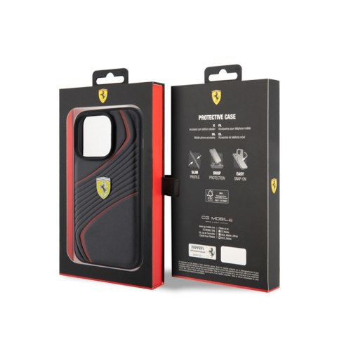 Ferrari Twist Metal Logo - Etui iPhone 15 Pro (czarny) Ferrari Twist Metal Logo - Etui iPhone 15 Pro (czarny)