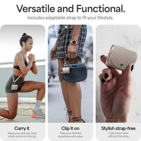 Spigen Cyrill Mini Bag - Etui z paskiem do Apple AirPods 4 (Beżowy) Spigen Cyrill Mini Bag - Etui z paskiem do Apple AirPods 4 (Beżowy)