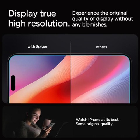 Spigen GLAS.TR EZ FIT 2-Pack - Szkło hartowane do iPhone 16 Pro Max 2 szt Spigen GLAS.TR EZ FIT 2-Pack - Szkło hartowane do iPhone 16 Pro Max 2 szt