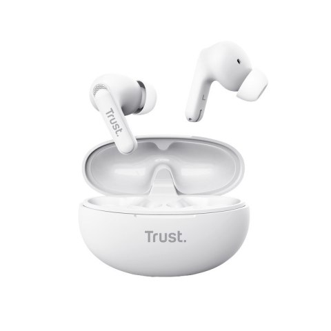 Trust Yavi - Bezprzewodowe słuchawki dokanałowe Bluetooth TWS z etui ładującym & ENC (Biały) Trust Yavi - Bezprzewodowe słuchawki dokanałowe Bluetooth TWS z etui ładującym & ENC (Biały)