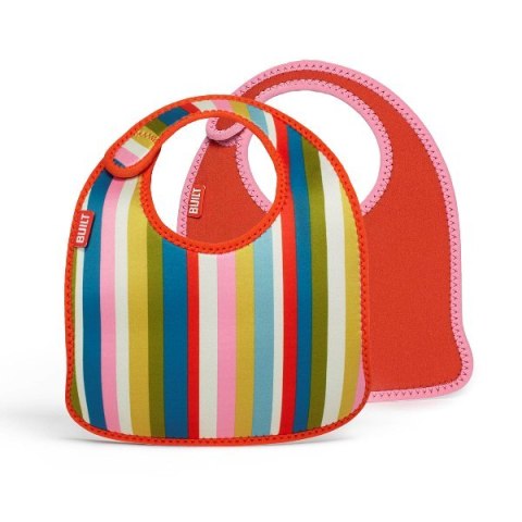 BUILT Mess Mate - 2 śliniaki dla dzieci (Baby Pink Stripe) BUILT Mess Mate - 2 śliniaki dla dzieci (Baby Pink Stripe)